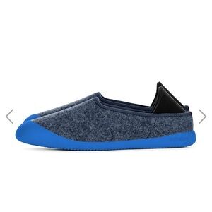 Mahabis Curve Organic Wool Blue and Black Slip-Ons House Shoes Slippers SIZE 8